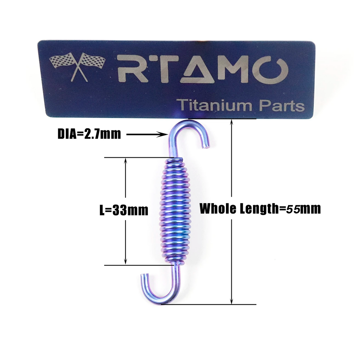 Titanium Pipe Springs for Motorcycle(2 pcs)