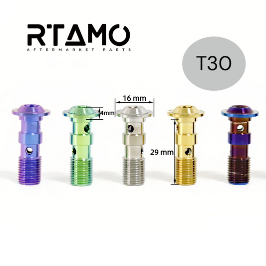 Titanium Banjo Bolt Disc Head Double-hole M10 T30