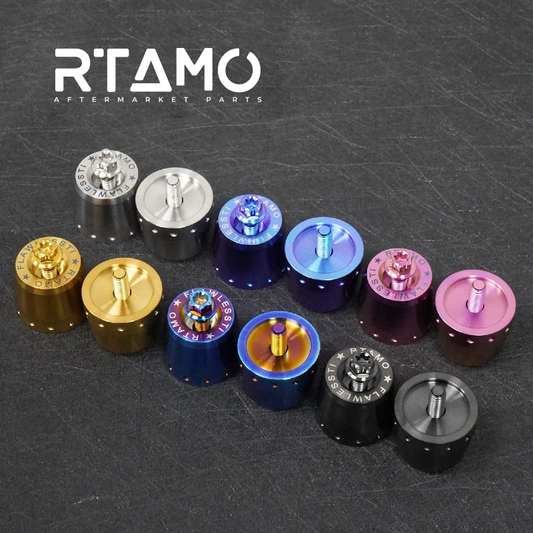 Titanium Handle Bar End With Fixing Bolts