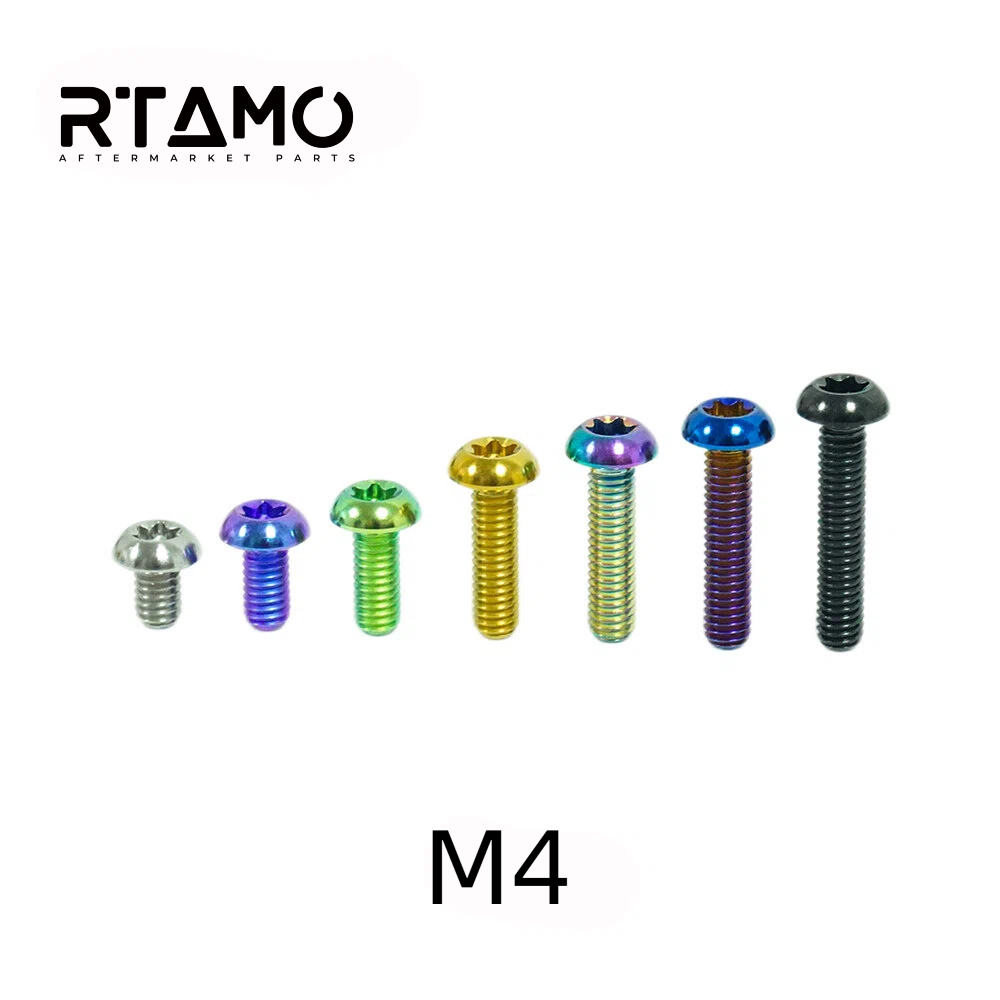 Titanium Bolt M4 Torx Ball Button Head T20
