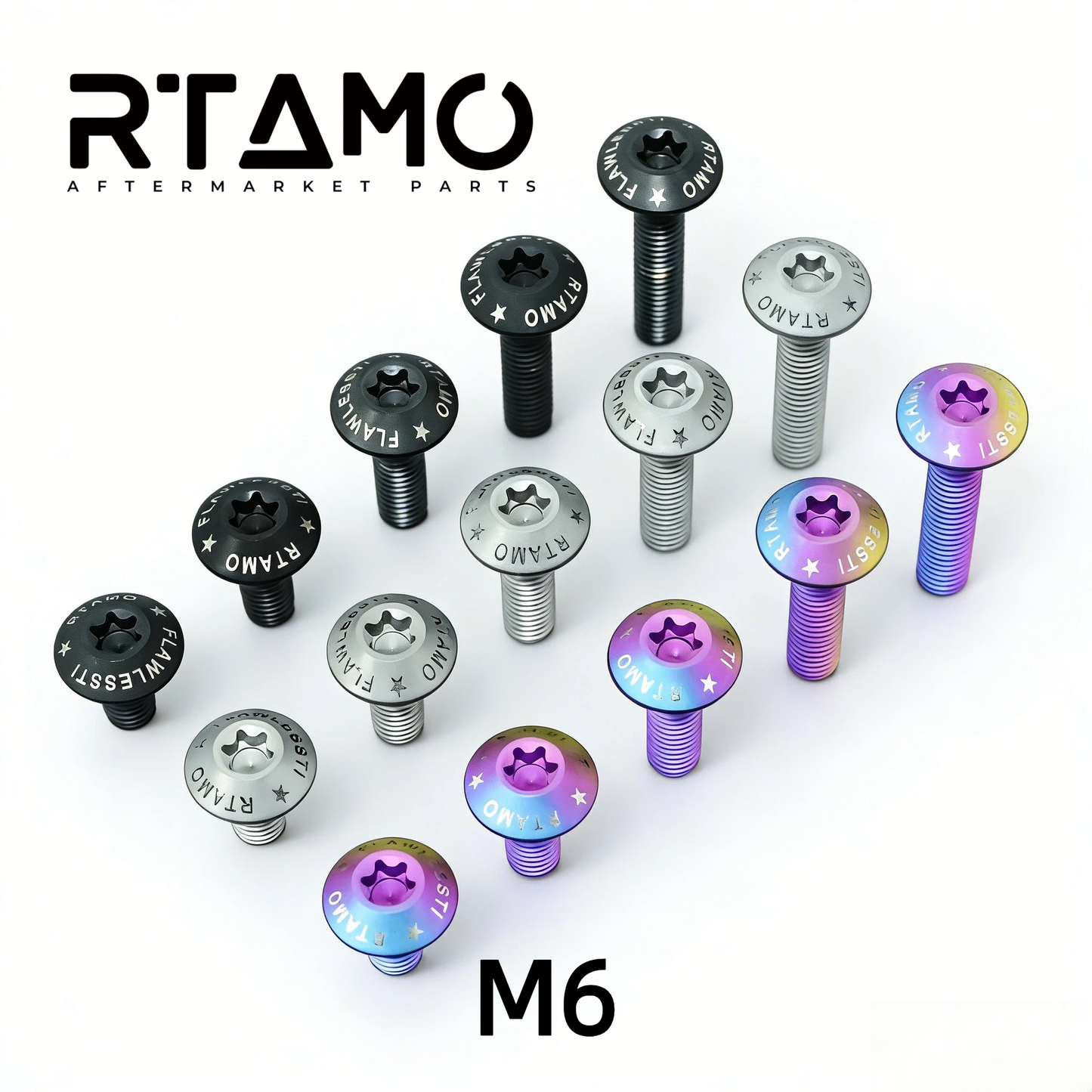 Titanium Bolt M6 Umbrella Torx Matte Sandblasted Screw
