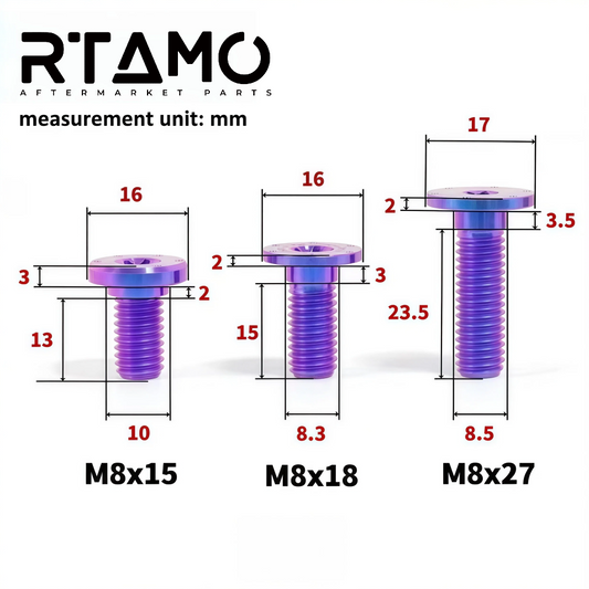 Titanium Torx Socket Step Bolt M8 for BMW