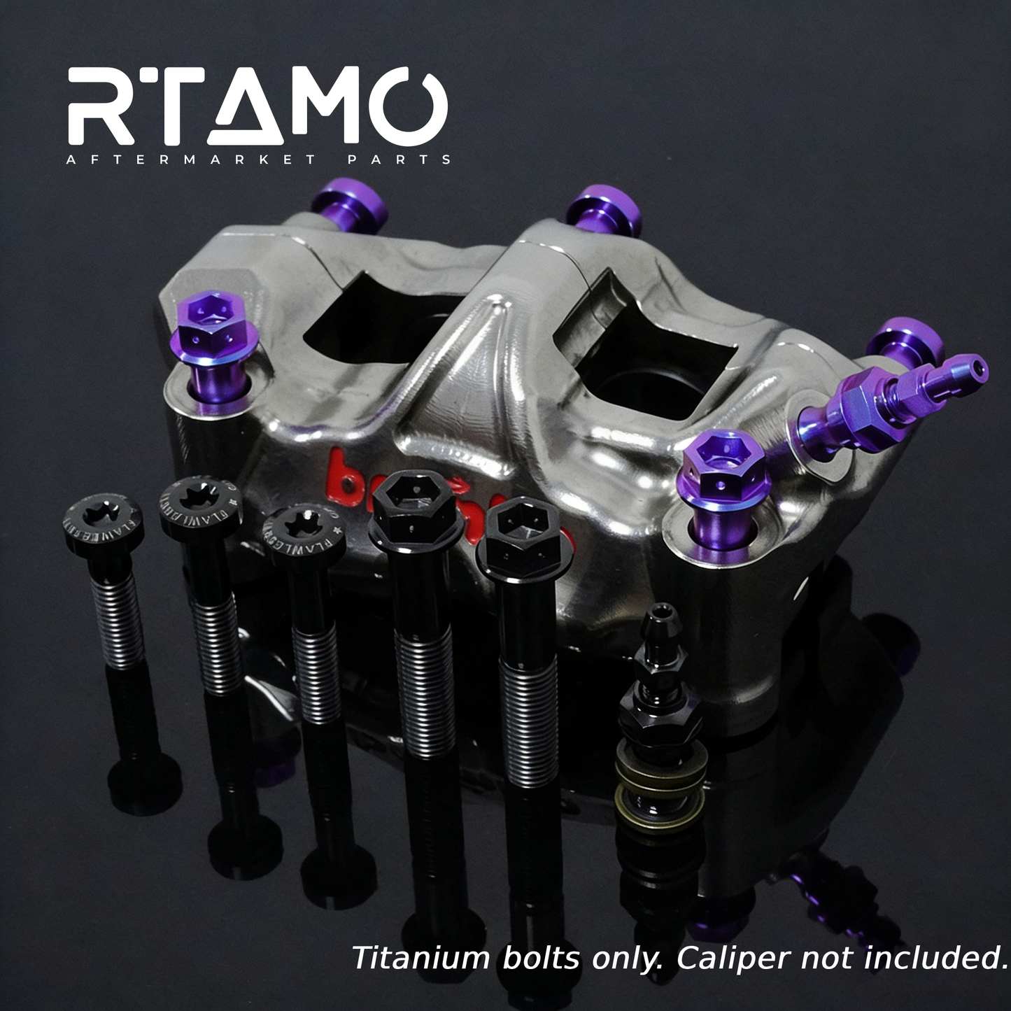 Titanium Caliper Bolt Compatible with Brembo GP4-RX Calipers