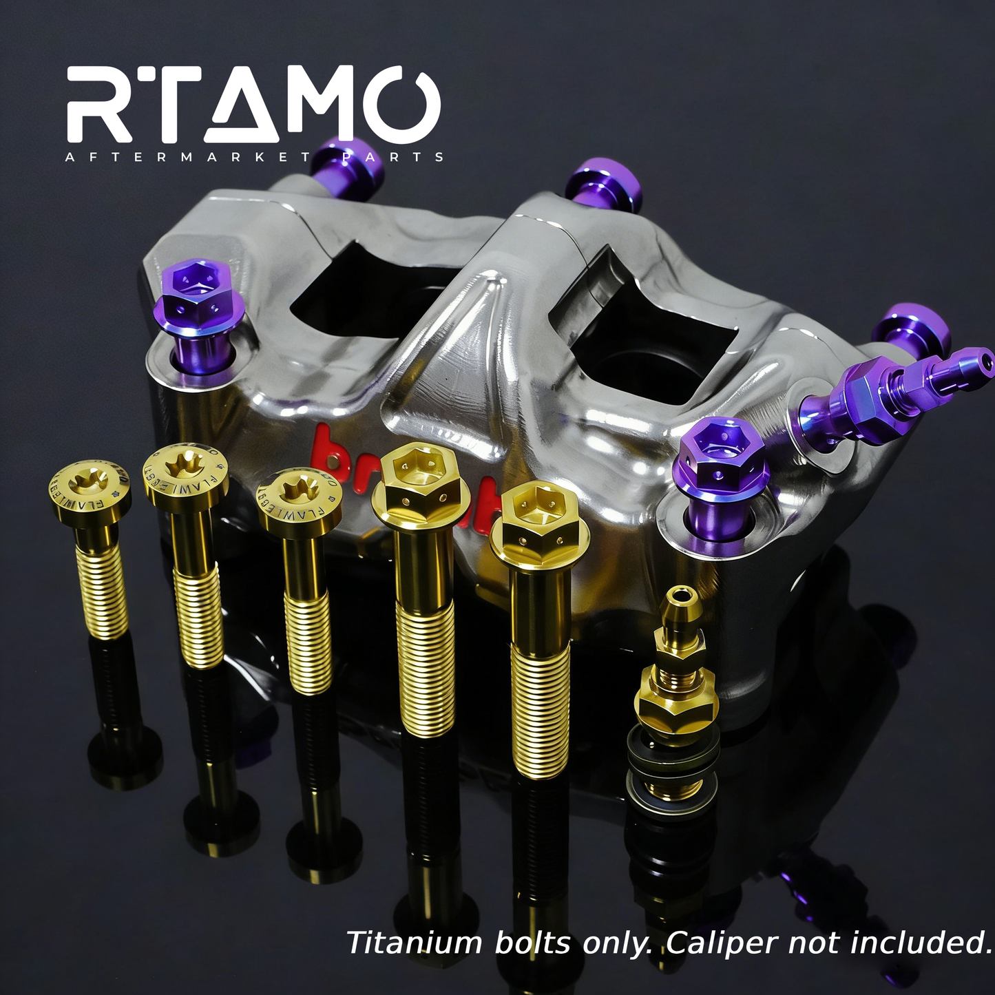 Titanium Caliper Bolt Compatible with Brembo GP4-RX Calipers