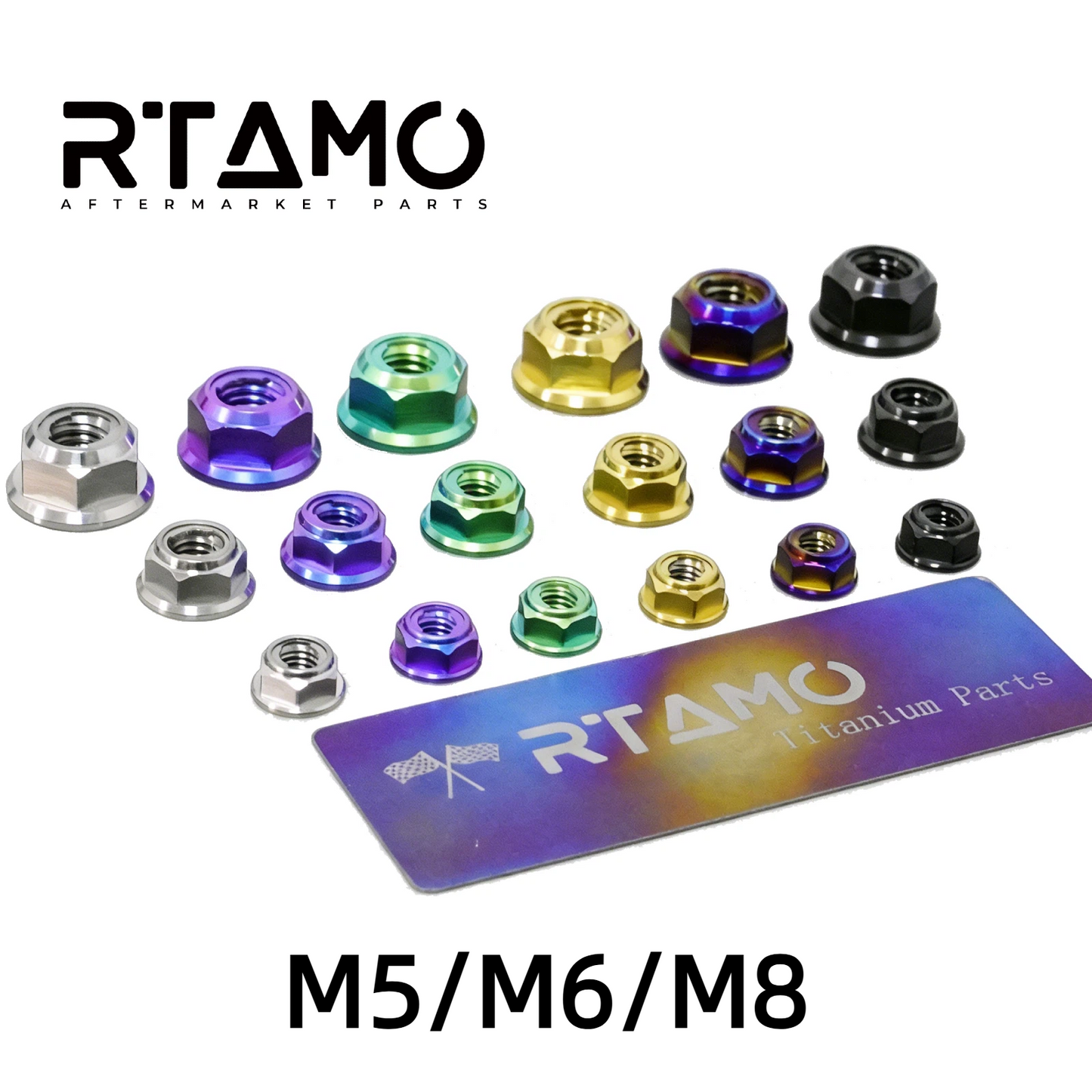 Titanium Lock Flange Nut M5/M6/M8