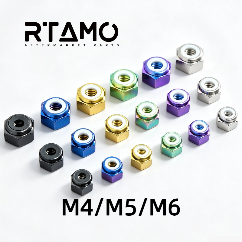 Titanium Flange Nylon Lock Nut M4/M5/M6