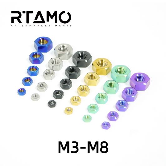 Titanium Hexagon Nut M3-M8