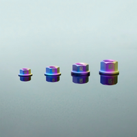 Titanium Flange Nut M5-M10 Matte Sandblasted Screw
