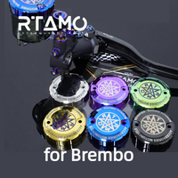 Titanium Big Oil Cup Cover & Brake Fluid Bolt Set for Brembo