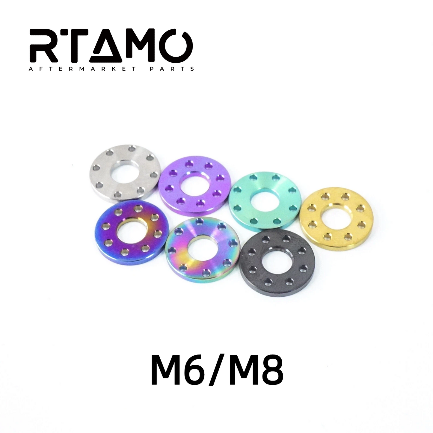 Titanium Eight Hole Washer M6/M8