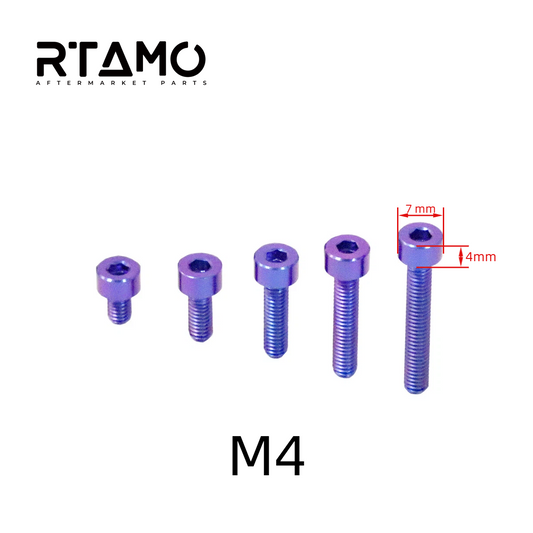Titanium Bolt M4 Hex Socket Head