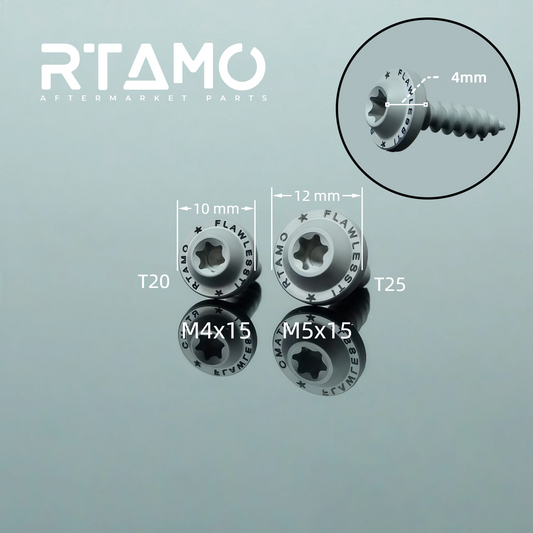 Titanium Self-Tapping Bolt M4/M5 Matte Sandblasted Screw