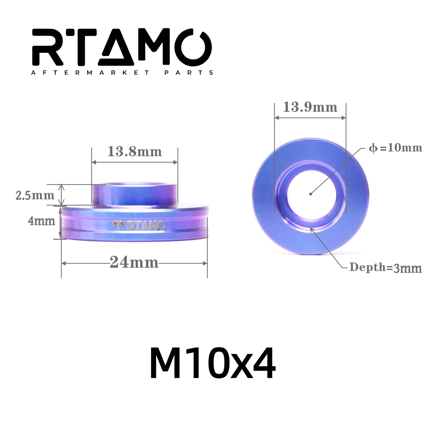 Titanium Caliper Washer M10