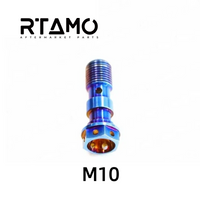 Titanium Banjo Bolt Double Hole M10