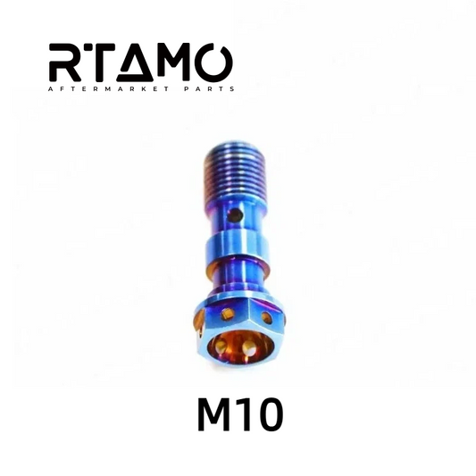 Titanium Banjo Bolt Double Hole M10