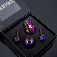 Titanium Handle Bar End With Fixing Bolts Fit for Kawasaki ZX4R/ZX6R/Ninja400/Z900/Z900RS
