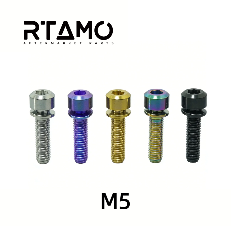 Titanium Bicycle Handlebar Stem Bolts M5