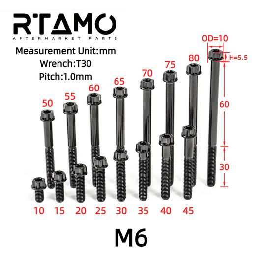 Titanium Bolt M6 Torx Head(OD=10.5)