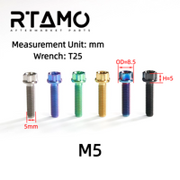 Titanium Bolt M5 Torx Head(OD=8.5)
