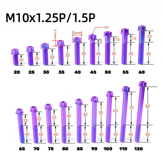 Titanium Bolt M10 Torx Head(OD=16)