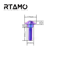 Titanium Step Bolt M6 for Cygnus Gryphus Front Fender