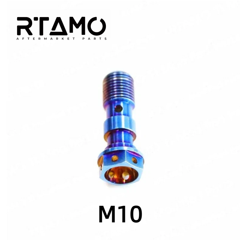 Titanium Banjo Bolt Double Hole M10