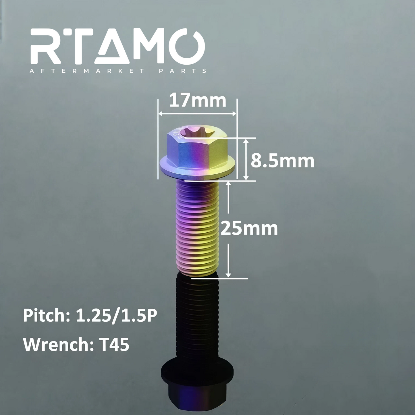 Titanium Bolt M10 Flange Torx Matte Sandblasted Screw