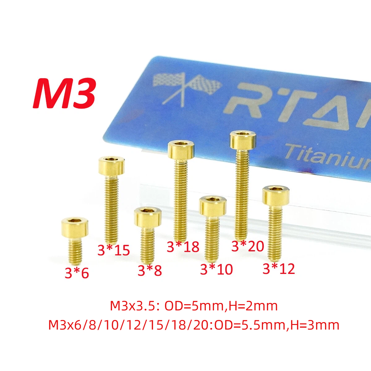 Titanium Bolt M3 Hex Socket Head