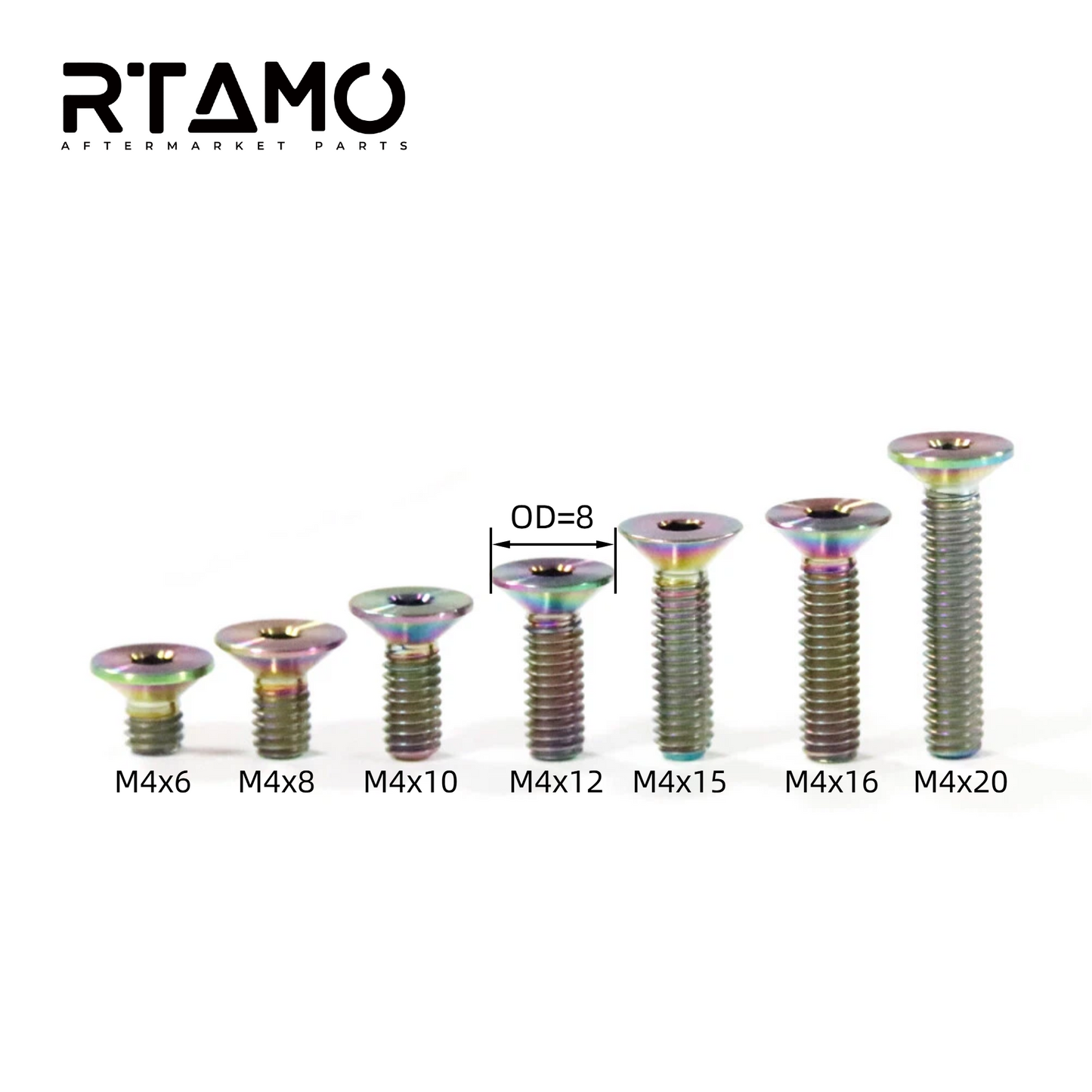 Titanium Bolt M4 Countersunk Hex Head