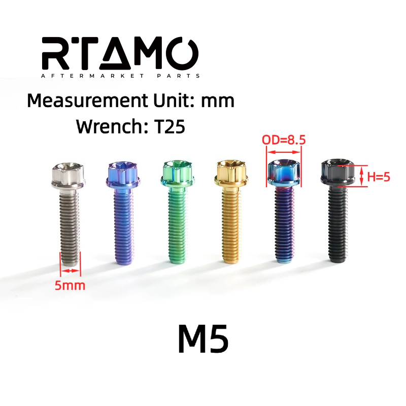 Titanium Bolt M5 Torx Head(OD=8.5)