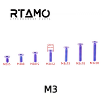 Titanium Bolt M3 Countersunk Hex Head