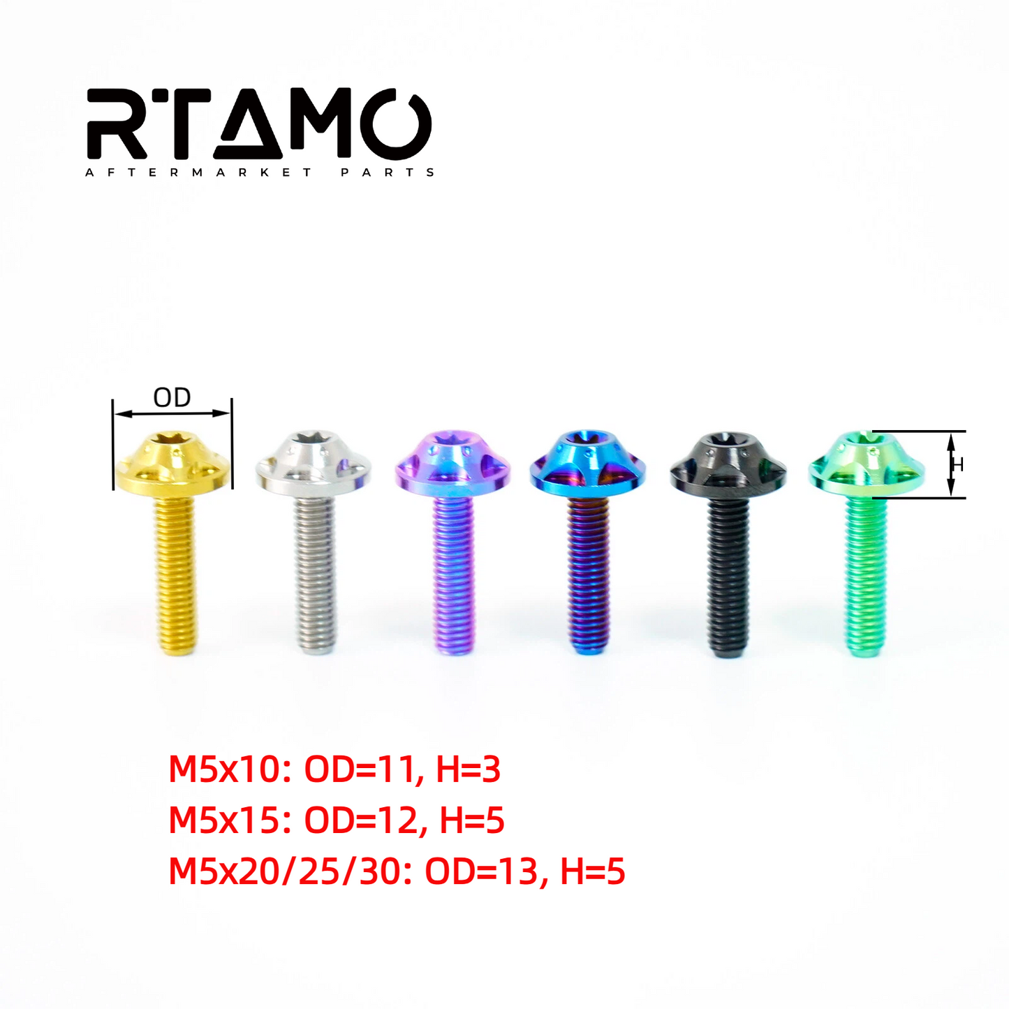 Titanium Bolt M5 Disc Head