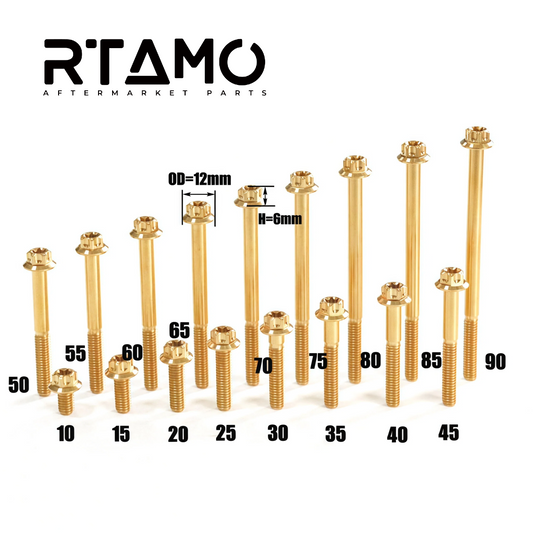 Titanium Bolt M6 Torx Head(OD=12)
