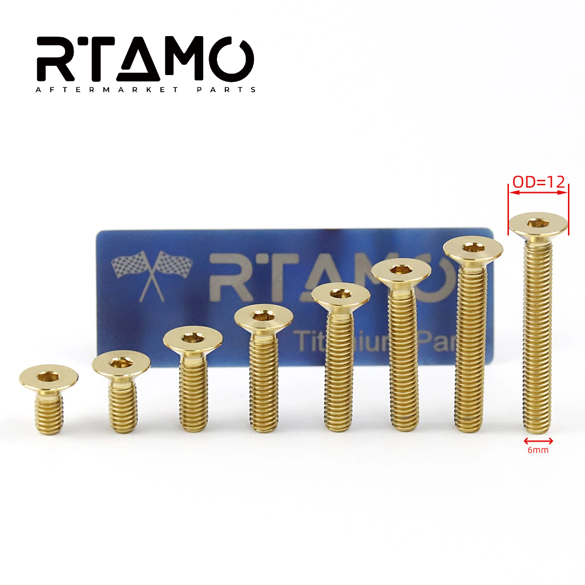 Titanium Bolt M6 Countersunk Hex Head