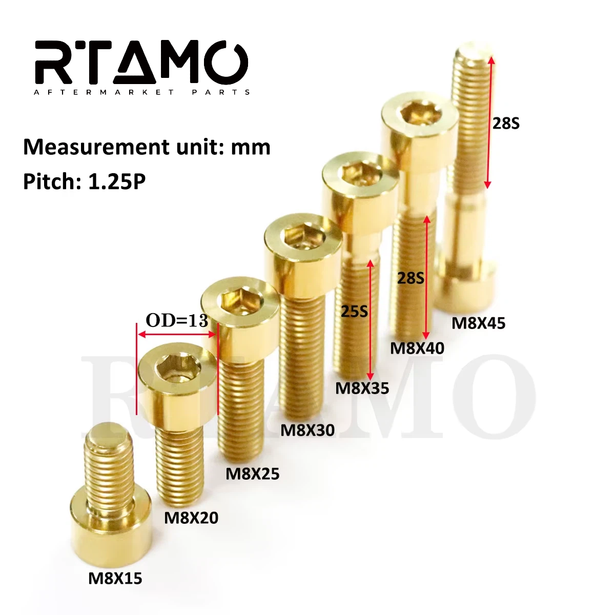 Titanium Bolt M8 Hex Socket Head