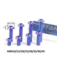 Titanium Bolt Ball Button Hex Socket M8