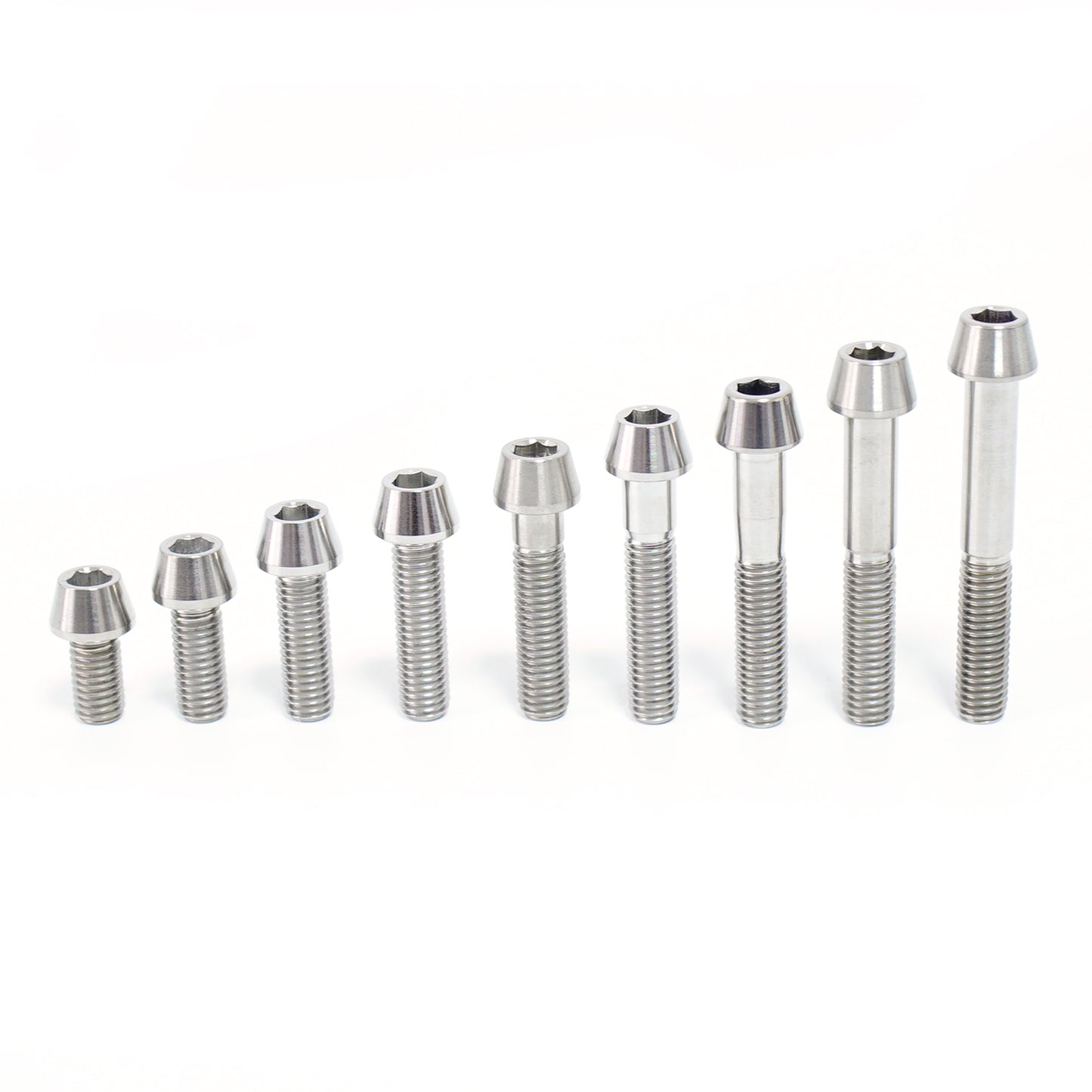Titanium Bolt Hex Tapered Head M8