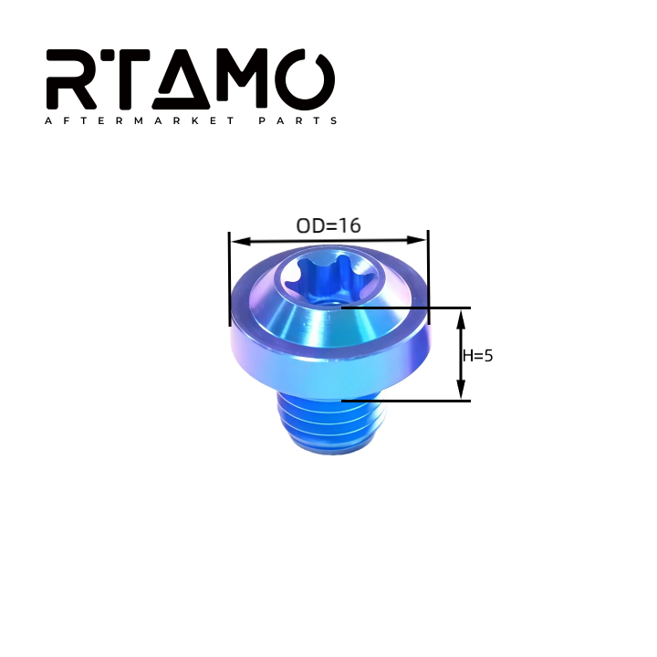Titanium Rearview Mirror Bolt M8 T40