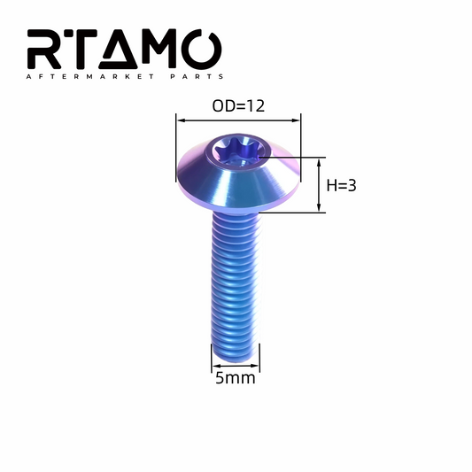 Titanium Bolt M5 Umbrella Torx Head