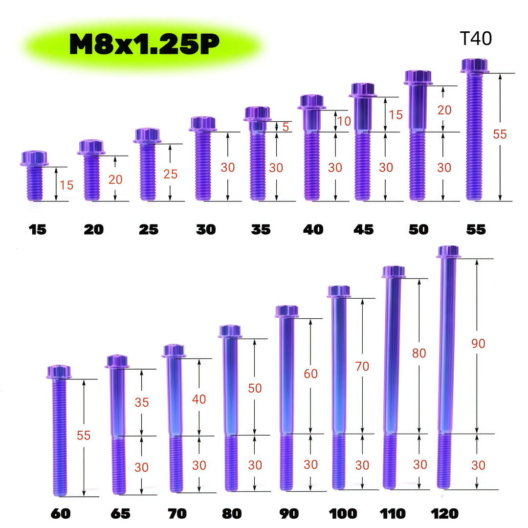 Titanium Bolt M8 Torx Head(OD=13)