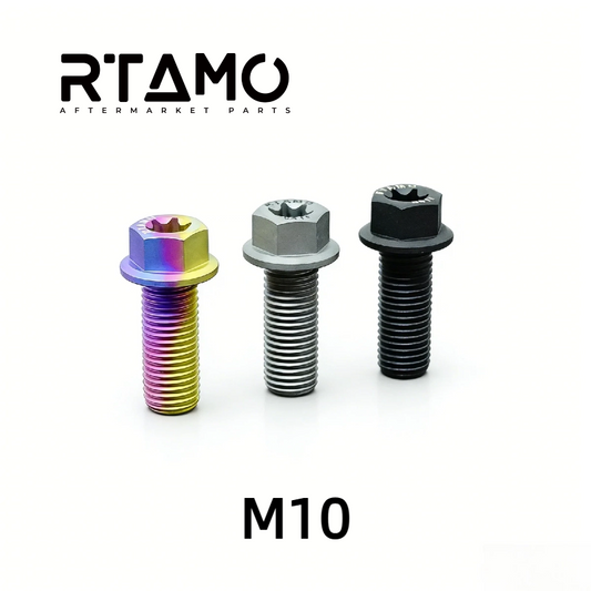 Titanium Bolt M10 Flange Torx Matte Sandblasted Screw