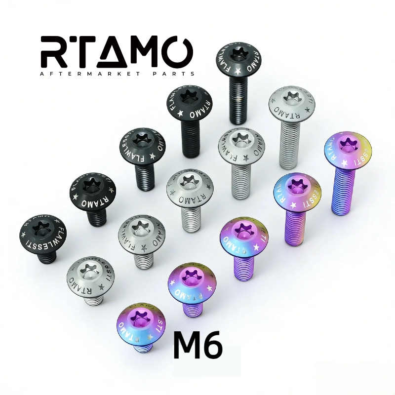 Titanium Bolt M6 Umbrella Torx Matte Sandblasted Screw