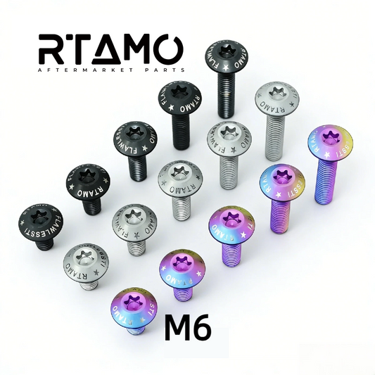 Titanium Bolt M6 Umbrella Torx Matte Sandblasted Screw