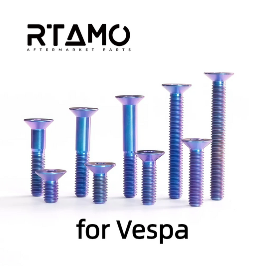 Titanium Bolt M6 Countersunk Head for Vespa Footrest