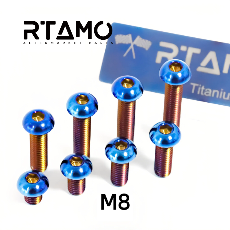 RTAMO Titanium Ball Button Bolt M8 Hex Socket