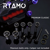 Titanium Caliper Mounting Bolts Compatible with Brembo Basic 4-Piston Calipers