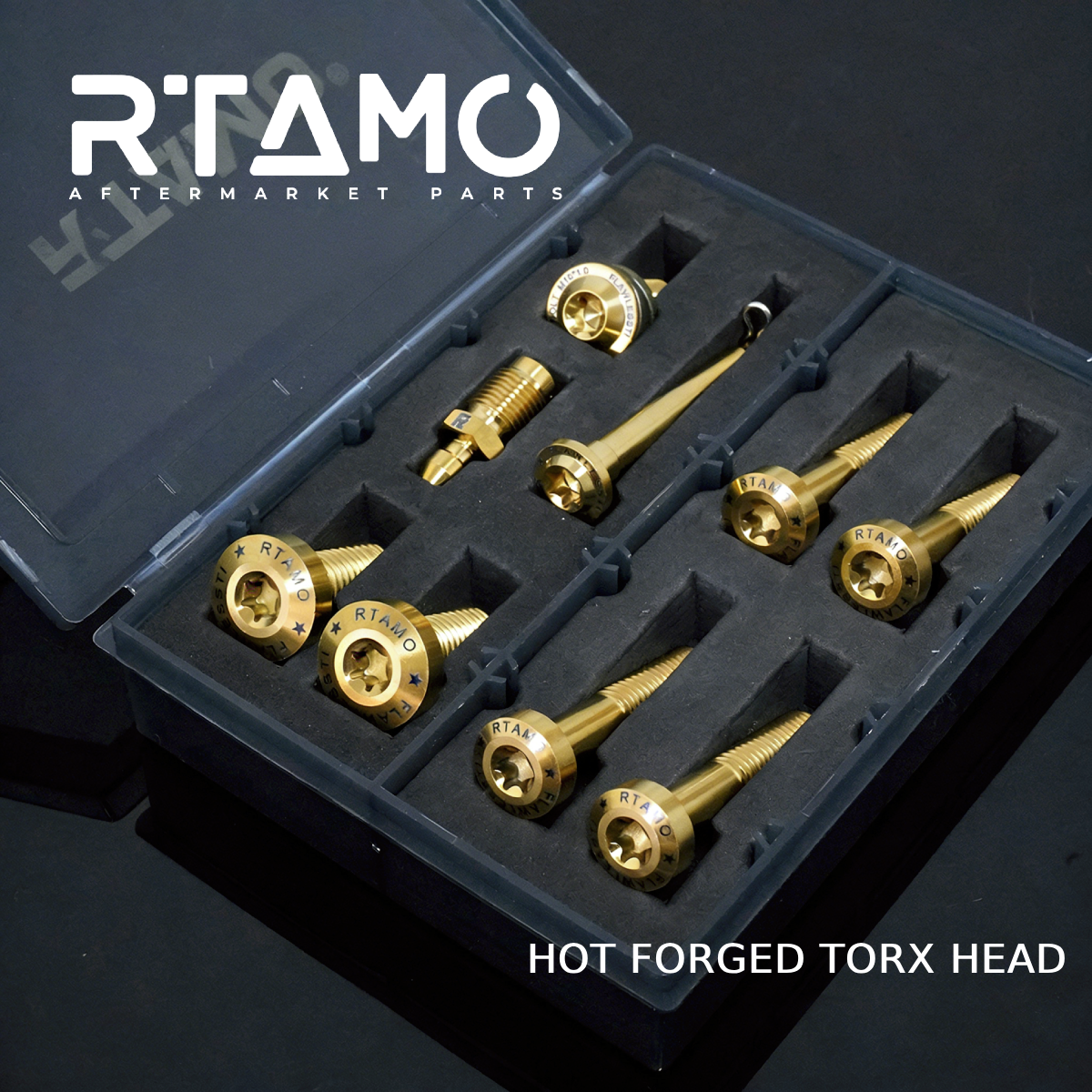 Titanium Caliper Mounting Bolts Compatible with Brembo Basic 4-Piston Calipers