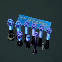 Titanium Caliper Mounting Bolts Compatible with Brembo CNC 4-Piston Calipers