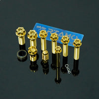 Titanium Caliper Mounting Bolts Compatible with Brembo CNC 4-Piston Calipers