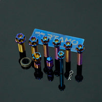 Titanium Caliper Mounting Bolts Compatible with Brembo CNC 4-Piston Calipers